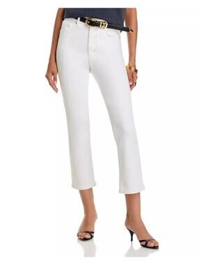 258$ FRAME The Pencil Ankle Slim Jeans High Rise Size 26 Au Natural Clean White